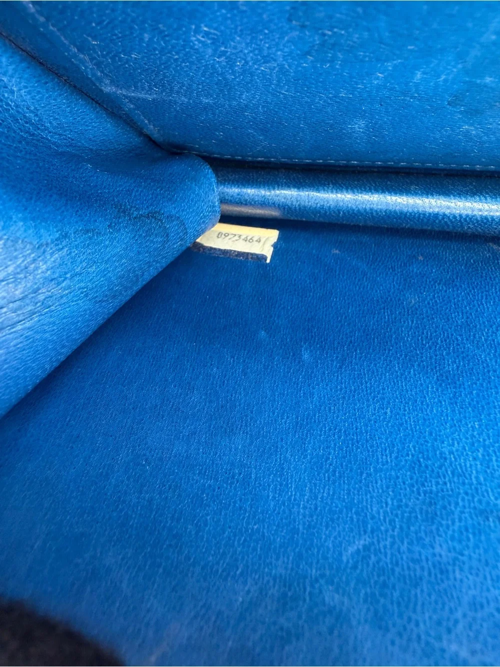 RARE Chanel Blue Lizard Skin Flap Bag Wallet on Chain 0 Series 1986-88